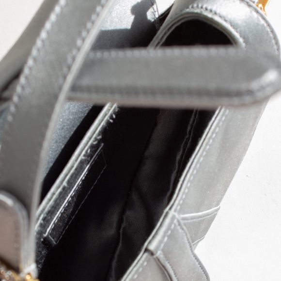 Dior Saddle 2019 Mini Satin Icy Blue Grey Crystal Embellished Bag - Picture 17 of 17